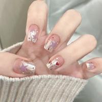 Caja de 24 piezas uñas removibles estilo corto parches uñas postizas uñas tabletas - details 49