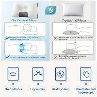 Almohada Cervical para Dormir, Almohada Suave y Cómoda con Partición para Ayudar a Dormir y Proteger el Cuello - details 4