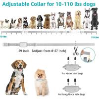 Collar de entrenamiento para perros con control remoto, dispositivo de parada de ladridos con descarga eléctrica de 1000 pies para perros pequeños de 5 a 110 libras y perros medianos, - details 3