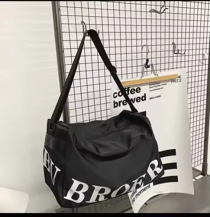 Bolso Bandouliere de gran capacidad de alta calidad para hombre, bolso de negocios con estampado de letras, bandolera de viaje - 1