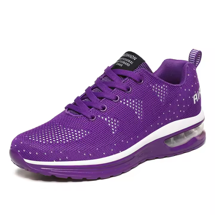 Zapatos con cojín de aire para mujer, zapatos de gimnasio de malla transpirable, zapatillas ligeras antideslizantes para caminar y trotar, zapatos atléticos para correr - 1