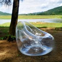Silla de sol inflable portátil - material transparente de PVC, impermeable y duradero, fácil de montar, adecuado para acampar al aire libre y ocio en la playa, ideal para equipos de ocio al aire libre en verano, silla de sol de playa - details 8