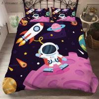 Juego de funda nórdica de dibujos animados para niños, ropa de cama con estampado de astronauta, tamaño King y Queen - details 6