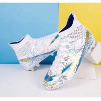 Zapatos de fútbol juveniles de caña alta con clavos largos antideslizantes para deportes de entrenamiento en oferta - details 18