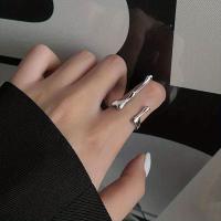 Anillo abierto de Lava líquida Irregular para hombres y mujeres, anillo abierto Ajustable, estilo gótico, Punk, Y2k - details 2