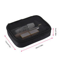 Bolso De Maquillaje Para Mujer En Color Sólido Con Cierre De Cremallera Bolsa De Cosméticos Transparente Y Malla Portátil Mini Para Viajes Organizador De Almacenamiento - details 9