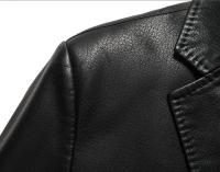 Chaqueta de cuero para traje de hombre de alta calidad, abrigo de cuero de moda para otoño e invierno, nuevo traje pequeño informal, chaqueta de cuero para hombre - details 9
