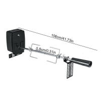 Kit de Parrilla Eléctrica Portátil de Acero Inoxidable 42'' 2 Palitos de Escobilla y 2 Garfos de Carne Reemplazo de Parrilla BBQ - details 1