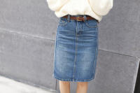 Falda Vaquera Mujer 2025 Primavera - Falda Tubo Ajustada con Abertura Trasera, Denim Elástico de Alta Calidad, Corte A-Line Mid-Length para Estilo Casual o Elegante - details 28