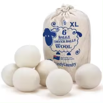 Bolas de lana para secadora Suavizante natural, reutilizable, reduce arrugas en ropa, ahorra tiempo de secado, mejor alternativa a las bolas de plástico - 1