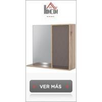 Armario Alto para Baño Columna de Baño con 2 Puertas y 2 Estantes Abiertos Mueble Auxiliar de Almacenaje para Salón Recibidor 30x24x170 cm Roble y Gris - details 16