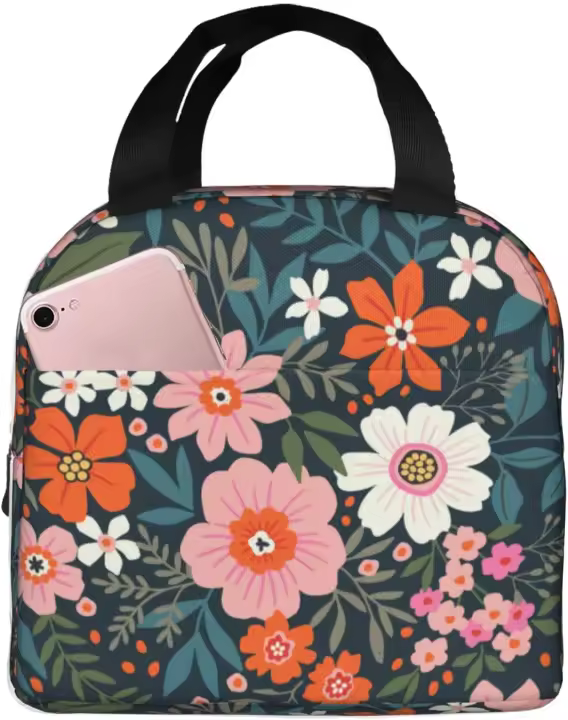 Fiambrera reutilizable impermeable para mujer, hombre, Niña y niño, bolsa de almuerzo con estampado de gato Kawaii - 1