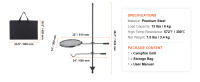 SucceBuy Parrilla giratoria para fogata, acero resistente, rejilla para cocinar a fuego abierto, ajustable, para exteriores - details 6