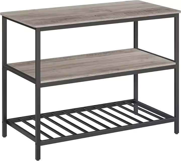 Estante de Cocina Grande con Encimera Estante de Microondas de 3 Niveles Marco de Acero - 1