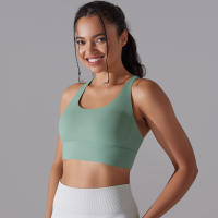 Hamidou-Sujetador de Yoga con espalda cruzada para mujer, ropa interior deportiva absorbente de golpes, correas de hombro cruzadas, Top corto de Fitness, deportes a prueba de golpes - details 10