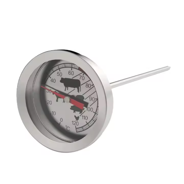 Termómetro de cocina con esfera de 1 a 2 uds., acero inoxidable 304, sonda para carne de 0 a 120 grados, medidor de temperatura para cocinar barbacoa - 1