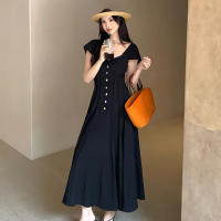Vestido de verano 2025 nuevo temperamento francés de cintura alta vestido de vacaciones de puro deseo para mujeres. - details 5