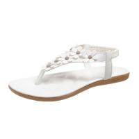 Sandalias de fondo plano impresas en flores para mujeres, sandalias de playa impresas en flores - details 19