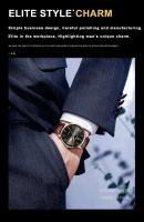Reloj de Cuero de Lujo para Hombres Automático Impermeable Luminoso Fecha de Semana Marca Superior - details 4
