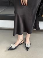 Nuevas Sandalias de Flores con Diamantes de Imitación Estilo de Hada, Viento, Tacón Grueso, Bolsa, Cabeza, Zapatos Individuales Vacíos - details 5