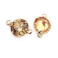 Colgante de Zirconia de Bronce Dorado 18K Joyería de Moda DIY con Diamantes Falsos - details 1