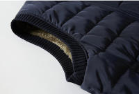 Chaqueta de lana con cuello levantado para hombre, chaleco acolchado informal, camisetas cálidas impermeables - details 9