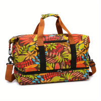 Bolsa de viaje de gran capacidad con separación de ropa seca/húmeda: tela Oxford duradera, ligera y plegable, elegante diseño cruzado para hombres y mujeres - details 7