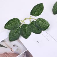 Coronas de seda para decoración del hogar, plantas falsas, hojas verdes, hojas de rosas artificiales, accesorios nupciales - details 3
