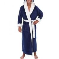 Camisón Albornoz Ropa de Dormir Casual para Hombre con Manga Larga Cálido Baño de Franela para Invierno - details 0