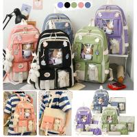 Mochila escolar Kawaii para niños y niñas, bolsa para ordenador portátil, para estudiantes, 5 piezas, 2023 - details 4