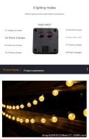 Guirnalda de luces solares para exteriores, 12M, 100 LED, impermeables, 8 modos, para interior y exterior, para jardín, Patio, fiesta - details 15
