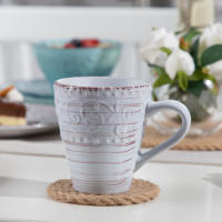 Vancasso-Juego de vajilla de gres con plato de cena, plato de postre, tazón, taza, servicio para 4 personas, VINE 16 - details 10