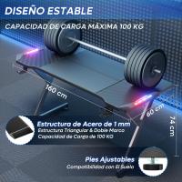 Mesa de Juegos LED Ergonómica 120 cm × 60 cm Fibra de Carbono Ratón, Auriculares, Soporte Negro - details 16