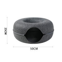 Cama Suave para Mascotas Premium de Algodón Cueva Semi-Abierta para Gatos Interiores No deforma - details 3