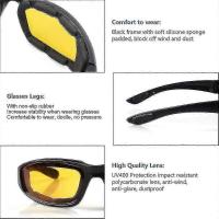 3 pares de gafas antiultravioleta en gafas de sol para motocicleta a prueba de viento Poo Test - details 1