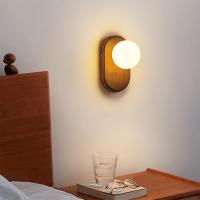 Lámpara de Pared de Madera Sencilla Color de Nogra Ideal para Salón, Dormitorio, Pasillo - details 2