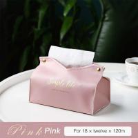 Caja de Almacenamiento Grande para Escritorio de Cuero para Decoración de Hogar Sala de Estar Dormitorio Cocina Estilo Nórdico Porta Pañuelos - details 4