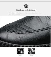 Zapatos de cuero para hombre, mocasines transpirables de negocios de verano, zapatos planos negros informales para hombre, zapatos para caminar y conducir - details 2
