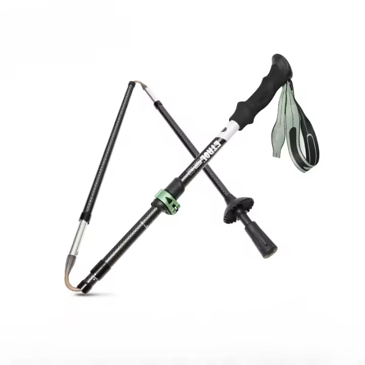 ETROL-Bastón de Carbono Pro Trek, Cierre Rápido, Ligero y Plegable, Estabilidad Óptima para senderismo y mochila - 1