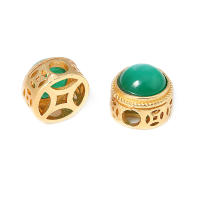 5 uds. De cuentas redondas de latón de Color dorado mate, estilo Vintage, pulseras de cuentas nepalesas, cuentas espaciadoras, suministros para fabricación de joyas, accesorios Diy - details 5
