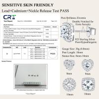 4 pares de pendientes de plata de ley con circonita cúbica para mujer, chapados en oro de 14 quilates, corazón celta brillante, pendientes grandes con circonita cúbica, pendientes para oreja sensible - details 2