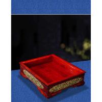 Fruta sala de estar uso doméstico, ocho auspiciosos frutas de madera maciza Tianzhu plato rectangular de nueces, plato de carne - details 15