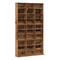 2X Estantería de CD Armario Estante de Pie Almacenamiento Mueble Libros Práctico Decorativo Casa Hogar Roble Sonoma Contrachapada - details 6