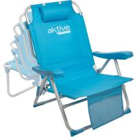 2 sillas plegables multiposición para playa, jardín, terraza o camping, 5 posiciones, 49x58x80 cm, Altura asiento 27 cm, Topes antivuelco, Soporta 100 kg, Con asas transporte (85469) - details 4