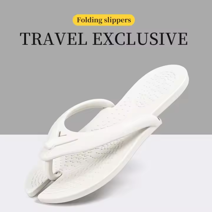Zapatillas plegables ligeras de viaje para mujer, desechables para ducharse, zapatillas portátiles para hombres en viajes de negocios - 1