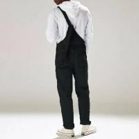 Monos de Denim a Rayas para Hombres Pantalones de Trabajo Diarios Casuales con Múltiples Bolsillos - details 7