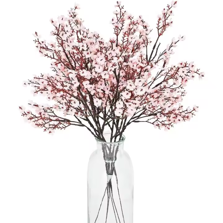 Superflor 3 Unidades de 50 cm Flores Artificiales de Cerezo Decoración de Plantas Artificiales para Hogar, Bodas, Fiestas, Oficinas, Balcones y Jardines - 1
