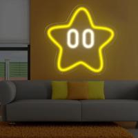 Luz de letrero de neón de estrella para sala de juegos, decoración de pared de fiesta, letrero de luz de neón Led alimentado por USB para niños y niñas, lámpara de decoración para habitación de niños, lámpara de mano - details 5