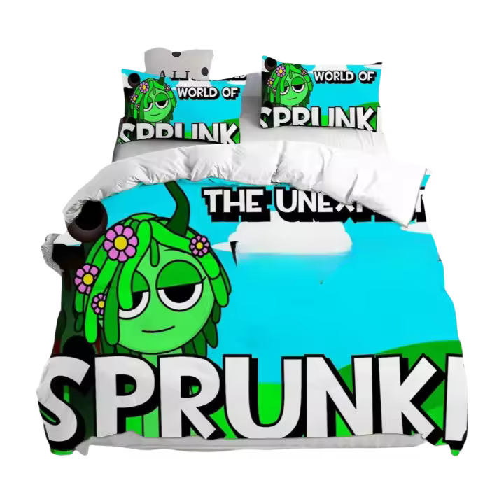 Nuevo juego de cama Sprunki individual, doble, matrimonial, queen, king size, juego de cama para adultos y niños, funda nórdica, juegos de cama de anime, parure de lit. - 1