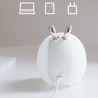 Luz nocturna de silicona para niños y bebés, lámpara de Ambiente de Navidad, recargable, táctil, ciervo, conejo, cartón Led - details 10
